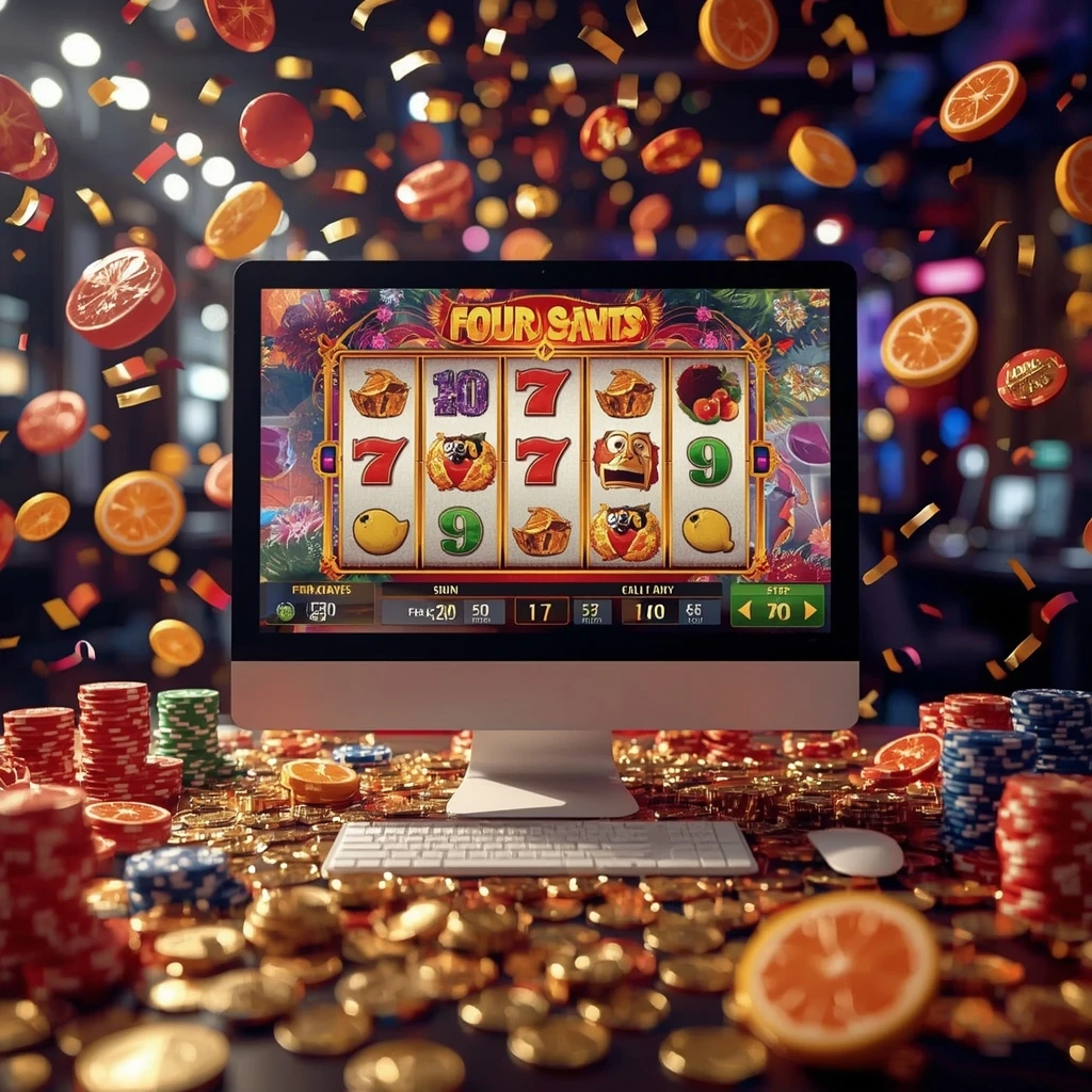 slot machines on the monitor PLAYINEXCHANGE CASINO